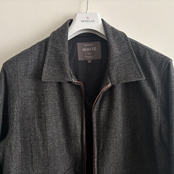$1050 Private White V.C. x Mr.Porter Check Wool A-2 Bomber -Jacket -- 6/Large-XL - Picture 2 of 16